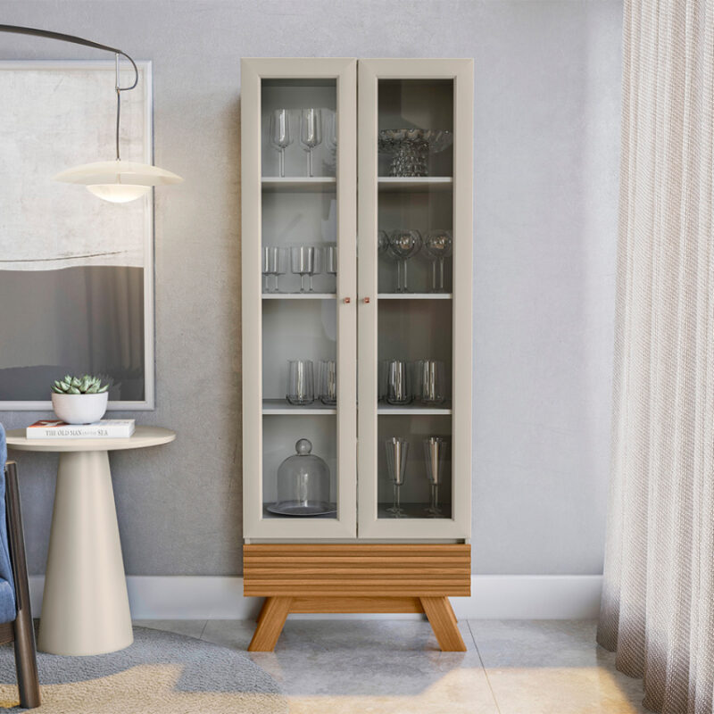 Cristaleira Retro Marsala